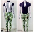 CALÇA LEGING ESTAMPADO E BODY MANGA CURTA